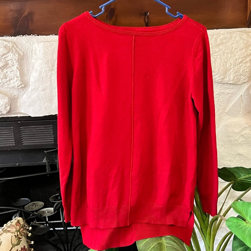 Croft & Barrow Red Women's Scoop Neck Sweater Size S